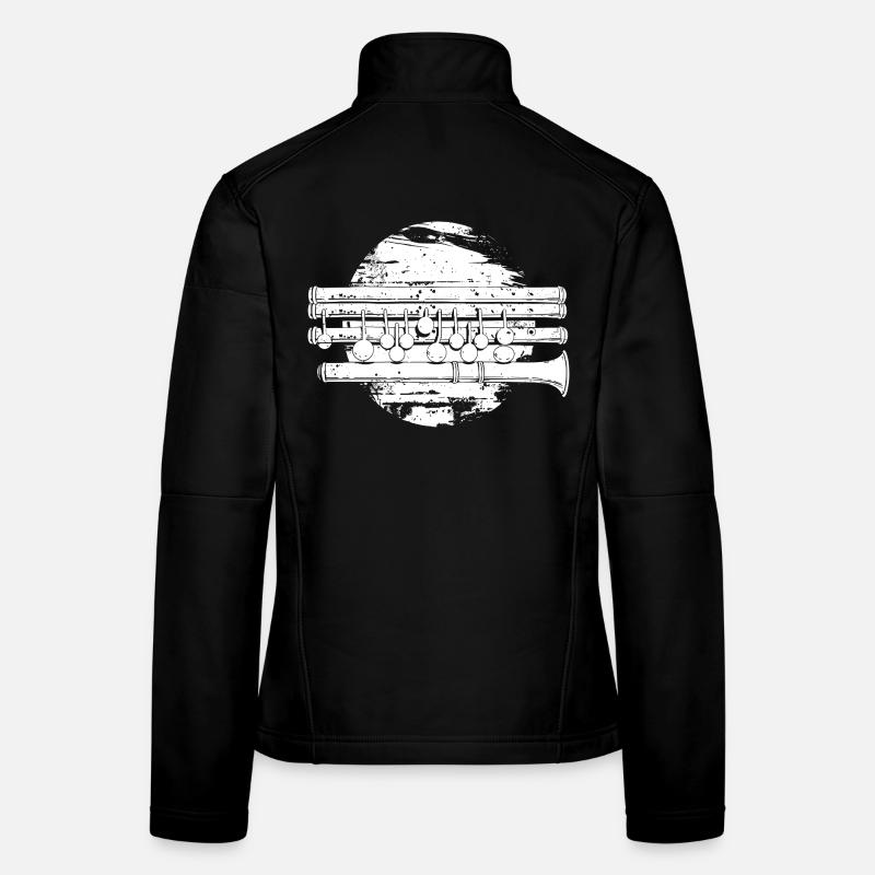 Flute Drawing Women's Softshell Jacket