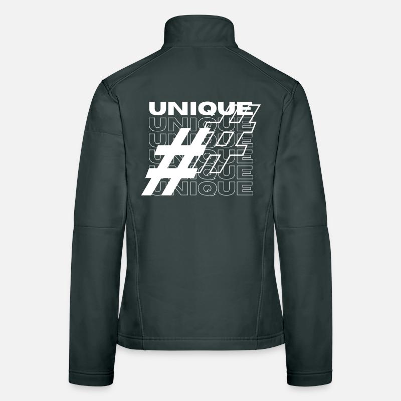 Unique Hashtag Typography Women's Softshell Jacket