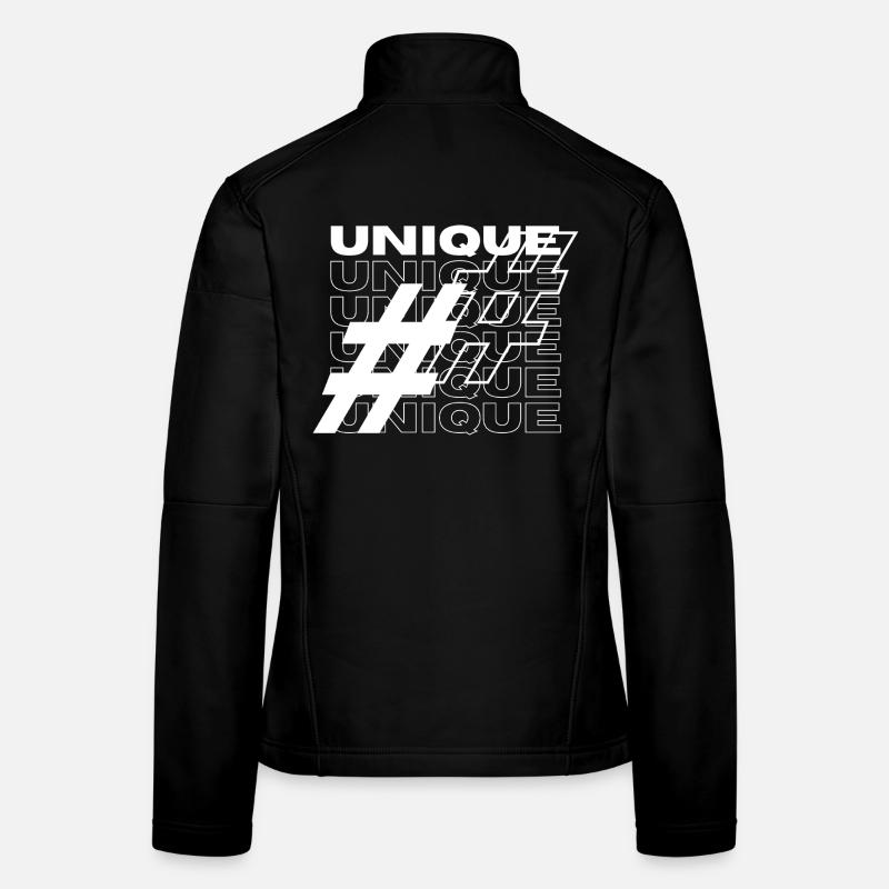 Typographie unique du hashtag Veste en tissu softshell Femme