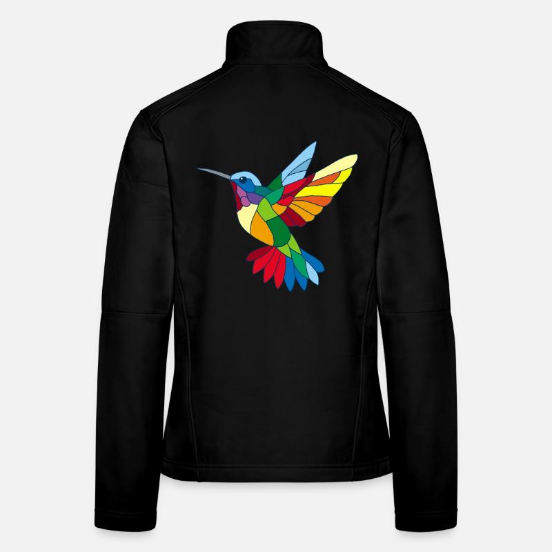 Multicolored Hummingbird Women's Softshell Jacket