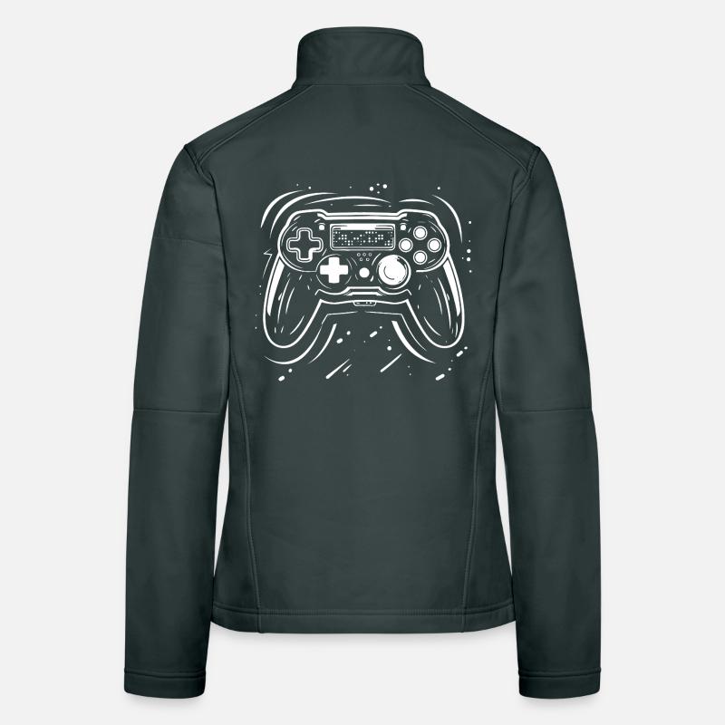 Gaming Controller Drawing Women's Softshell Jacket
