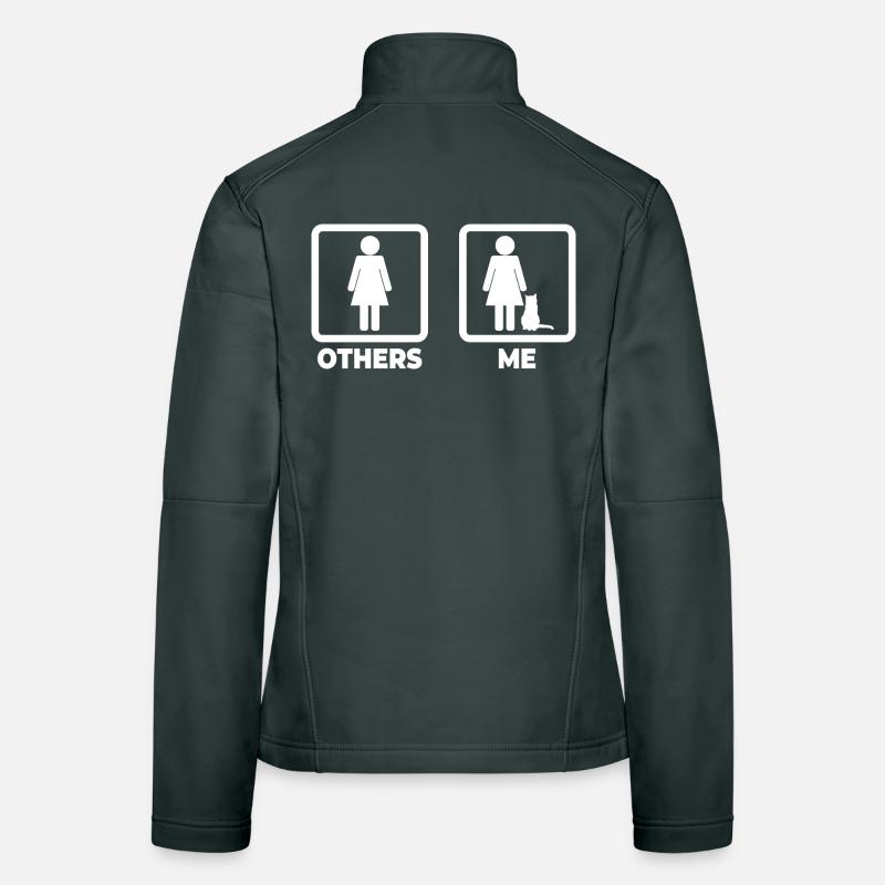 Figurines bâton de propriétaire de chat Veste en tissu softshell Femme