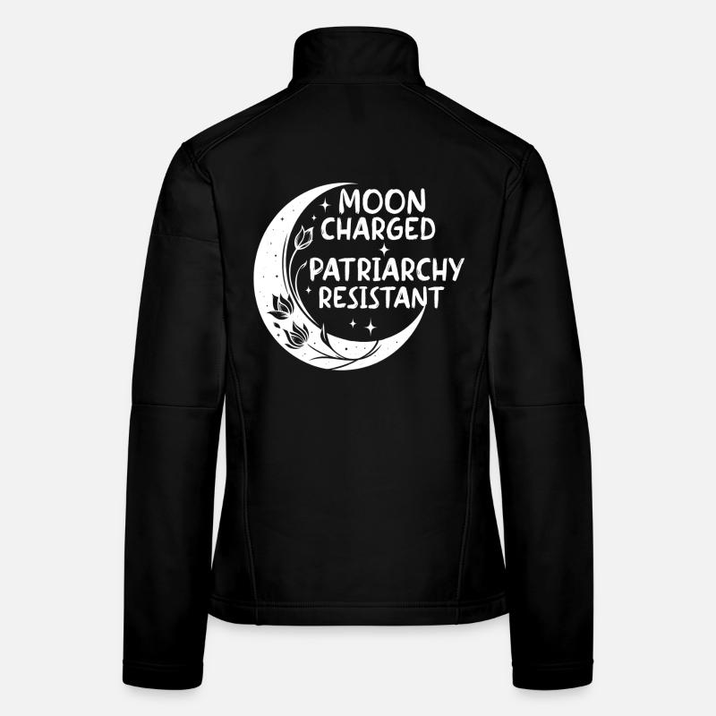 Moon charged, patriarchy resistant Frauen Softshelljacke