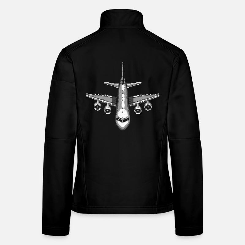 Flugzeug Pixel Kunst Frauen Softshelljacke