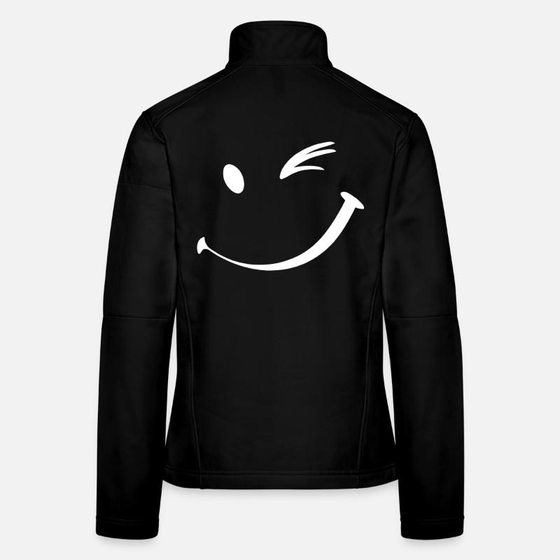 Clin d’œil, sourire clignant de l’œil Veste en tissu softshell Femme