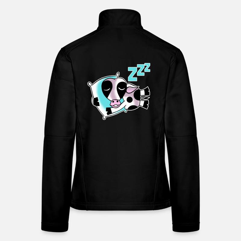 Schlafende Kuh Frauen Softshelljacke