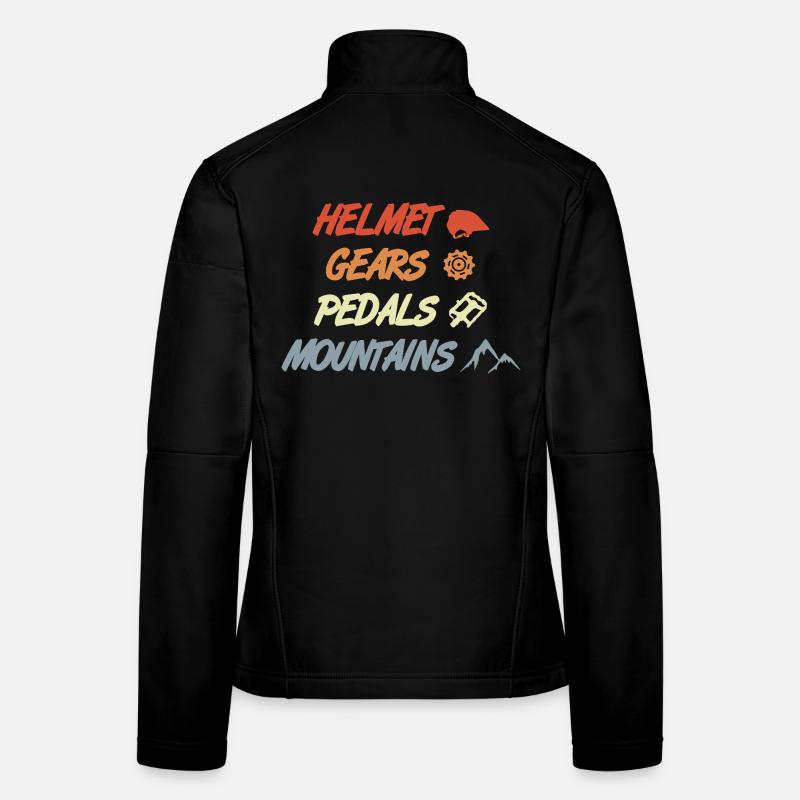 Lustiger Mountainbiking Spruch - Frauen Softshelljacke - Schwarz