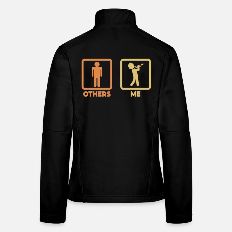 Trumpeter stick figure Women's Softshell Jacket