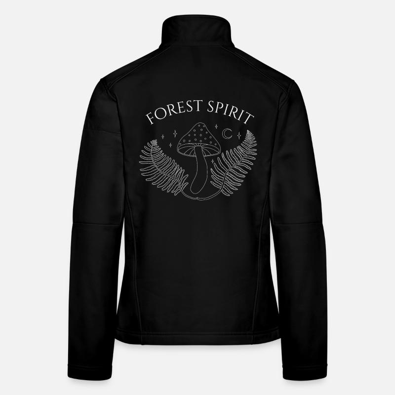 Waldgeist-Pilz-Kunst Frauen Softshelljacke