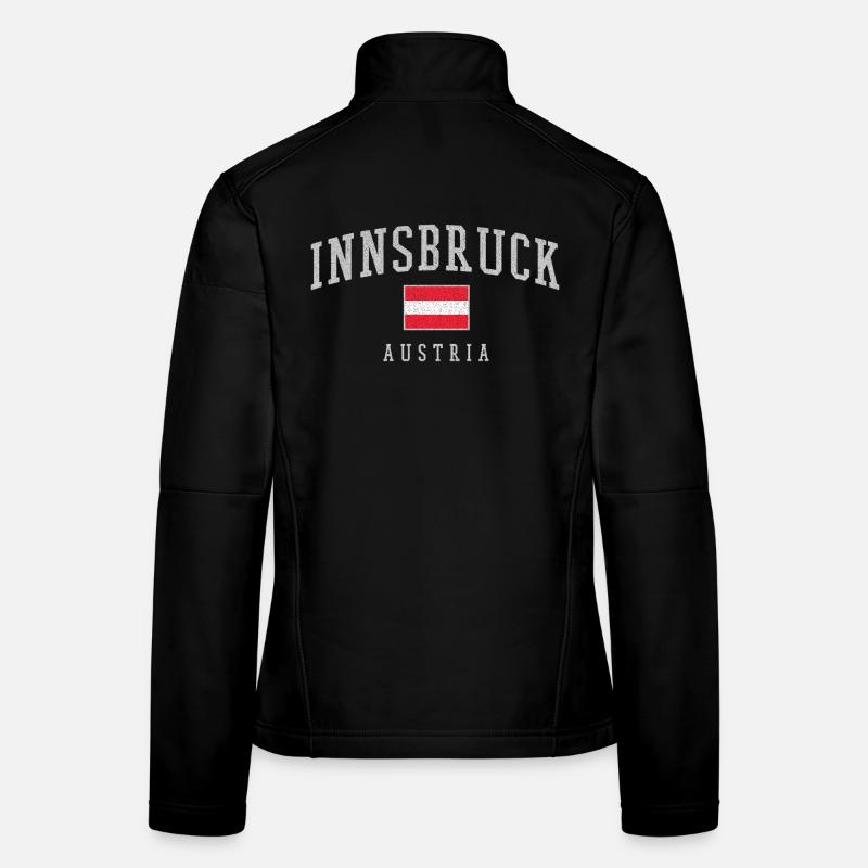 Innsbruck Austria Banner - Frauen Softshelljacke - Schwarz