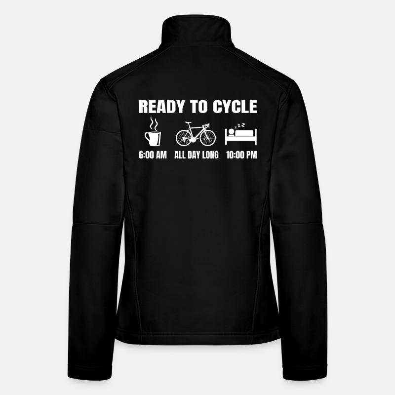Lustige Radfahrer Routine Frauen Softshelljacke