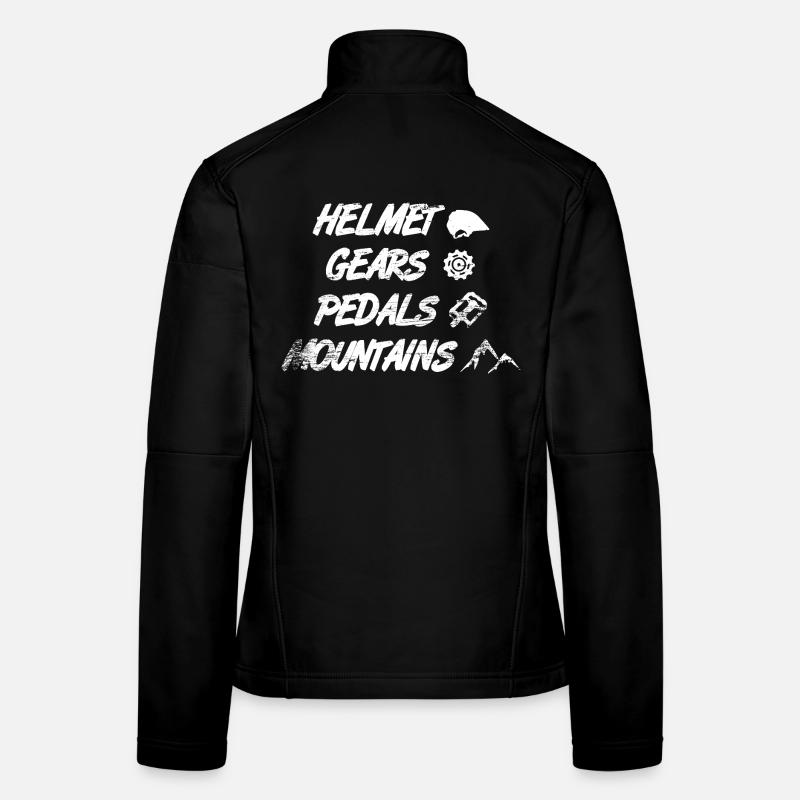 Helmet Gears Pedals Mountains Women's Softshell Jacket