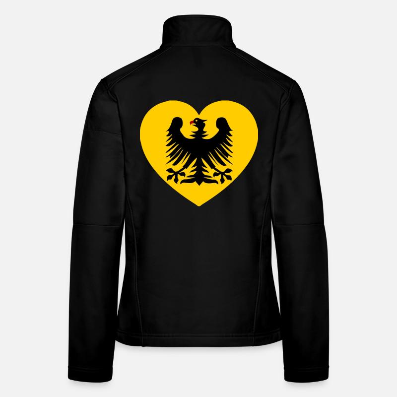 Heraldic eagle emblem in the heart Women's Softshell Jacket