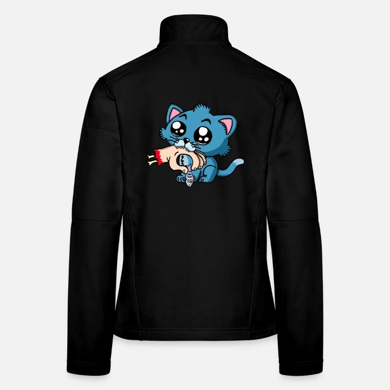 The kitten is hungry! Women's Softshell Jacket