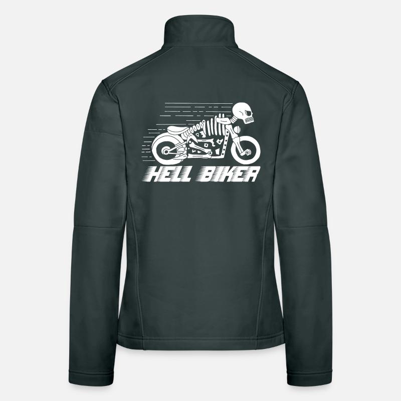 Skeleton-Biker Frauen Softshelljacke