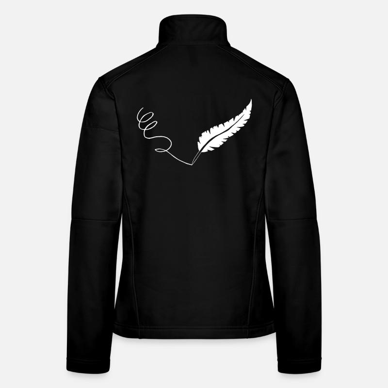 La plume blanche Veste en tissu softshell Femme