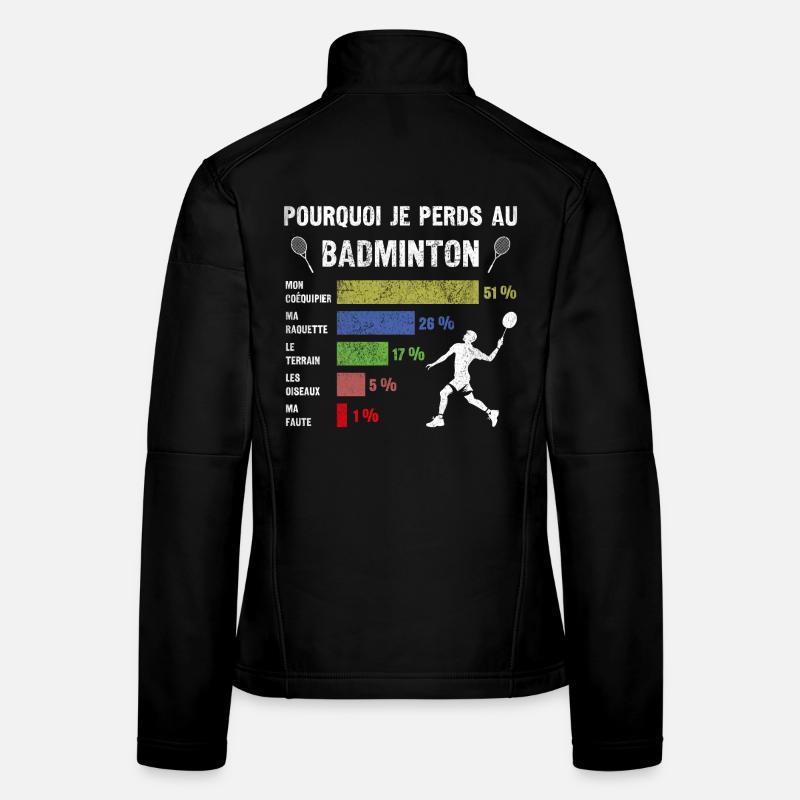 Ich kann nicht Ich Badminton Geschenkidee Humor Papa Frauen Softshelljacke