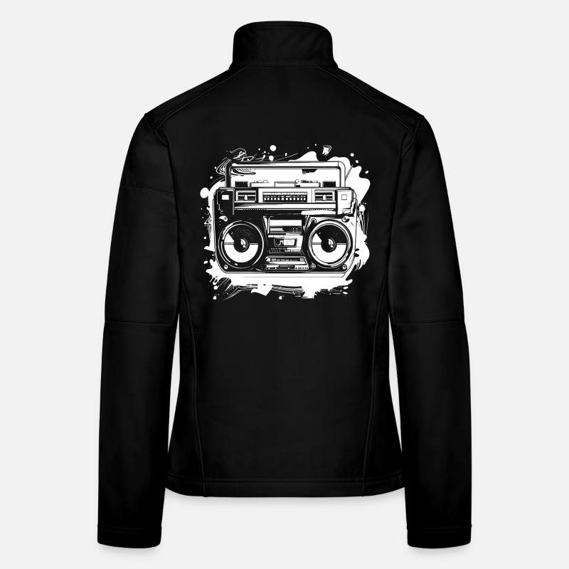 Hip Hop Music Drawing Women's Softshell Jacket
