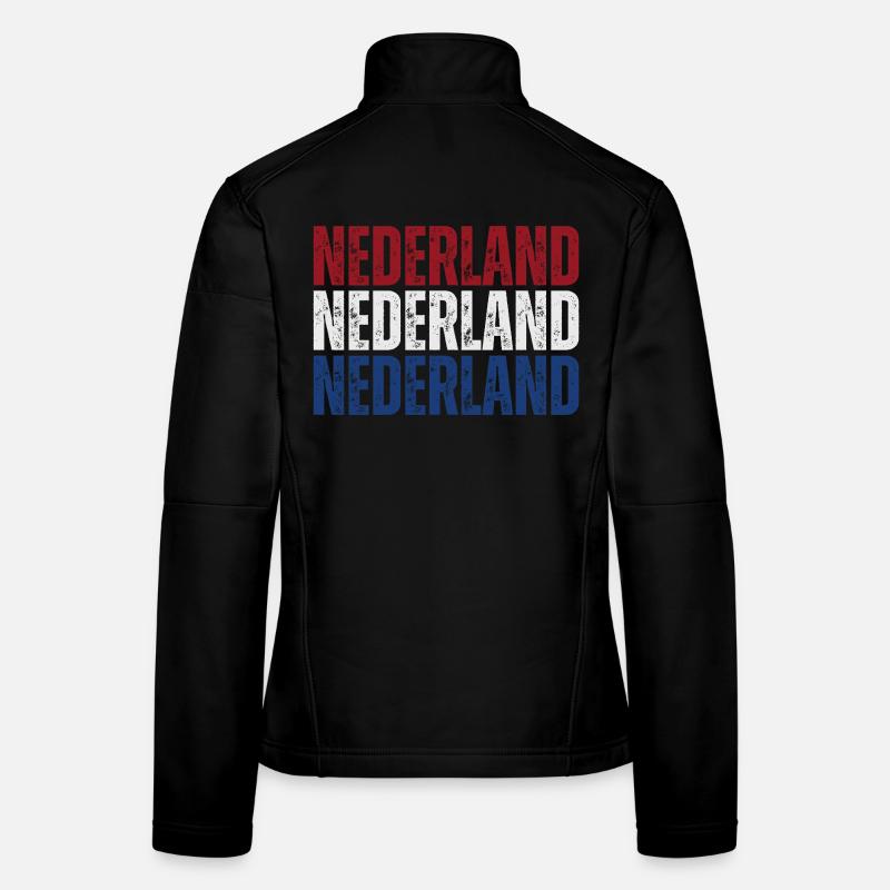 Drapeau des Pays-Bas, j’adore les Pays-Bas Veste en tissu softshell Femme