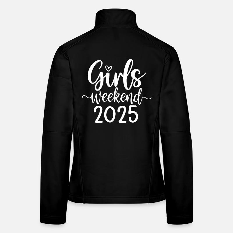 Lettrage Girls Weekend 2025 Veste en tissu softshell Femme