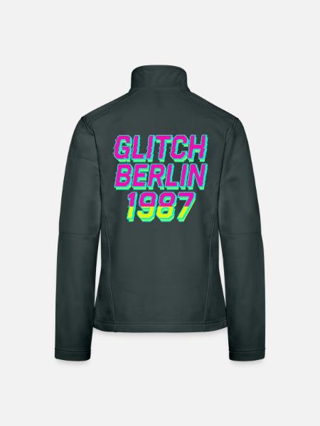 Glitch Berlin 1987 - Frauen Softshelljacke - Schwarz - Hinten