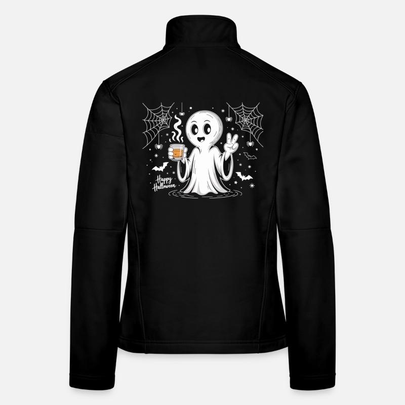 Fantôme effrayant avec le logo d'Halloween Veste en tissu softshell Femme