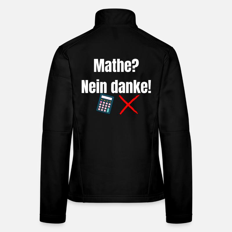 Mathe-_Nein_danke- - Frauen Softshelljacke - Schwarz