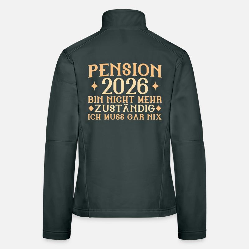 Pension 2026 - Plus responsable - Retraité Veste en tissu softshell Femme