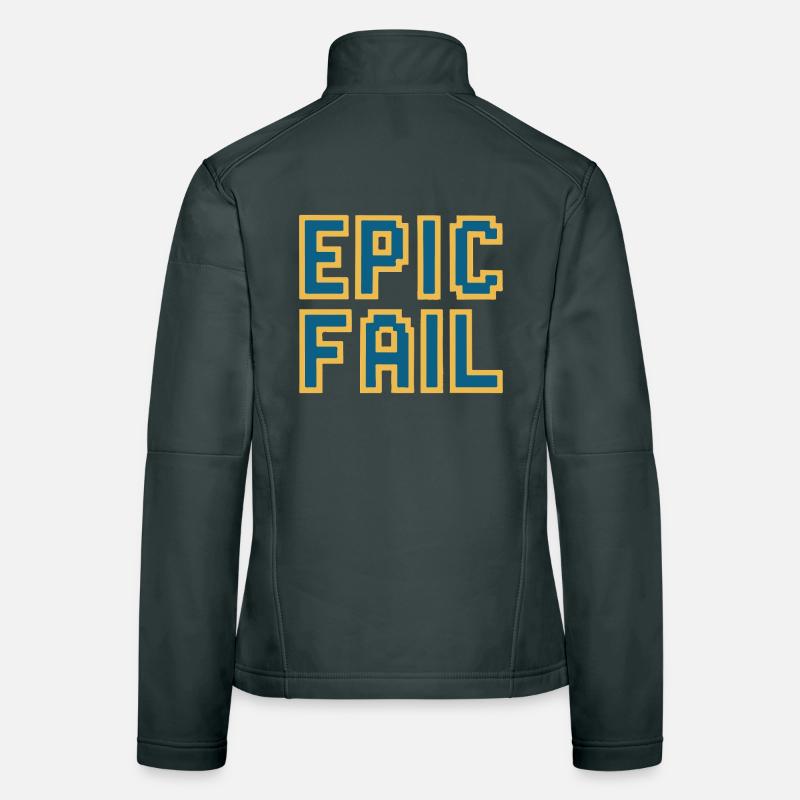 Epic fail - retro 8-bit gaming meme Women's Softshell Jacket