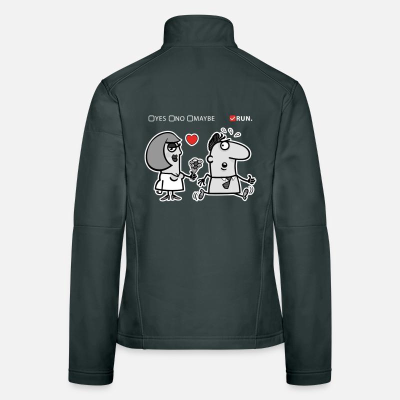Liebe oder Flucht – Unkonventioneller Humor (Dark Version) Frauen Softshelljacke