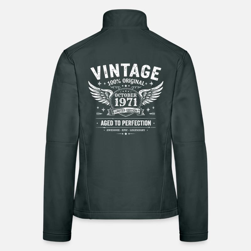 October 1971 | October 1971 Birthday Gift Women's Softshell Jacket
