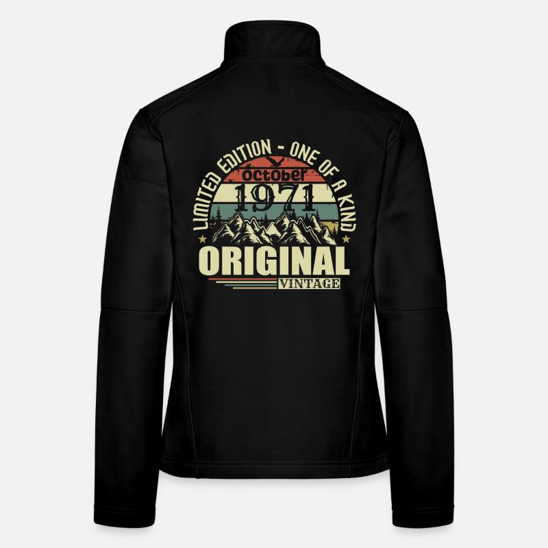 october 1971 - gift for his 54th birthday october Women's Softshell Jacket