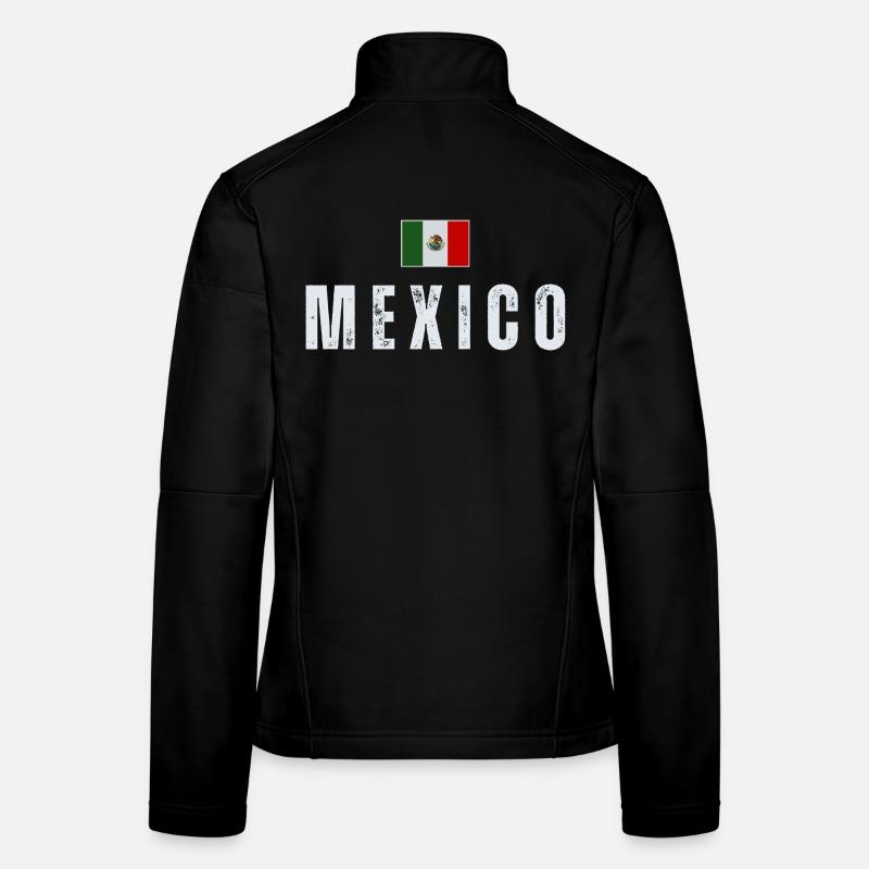 J’aime le Mexique, drapeau du Mexique Veste en tissu softshell Femme