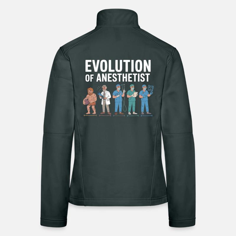Evolution of Anaesthesiologists Illustration Women's Softshell Jacket