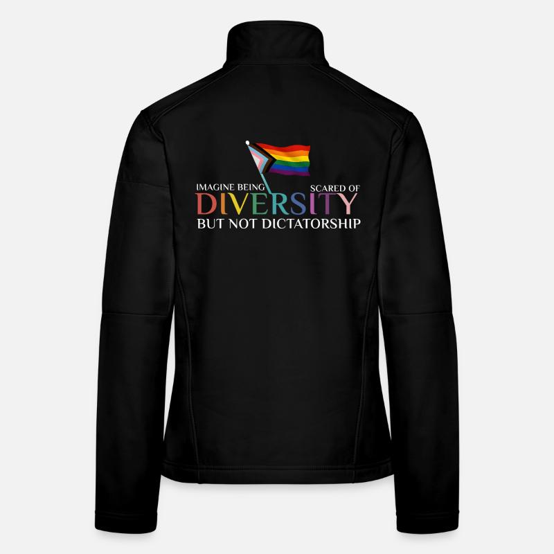 Colorful rainbow flag diversity Women's Softshell Jacket