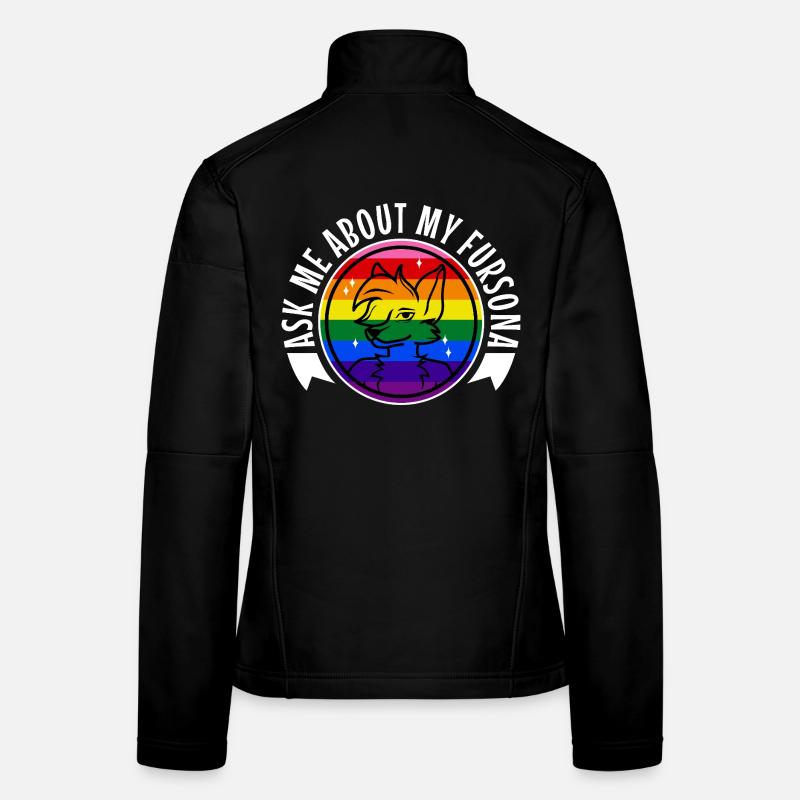 Posez-moi des questions sur mon Fursona Veste en tissu softshell Femme