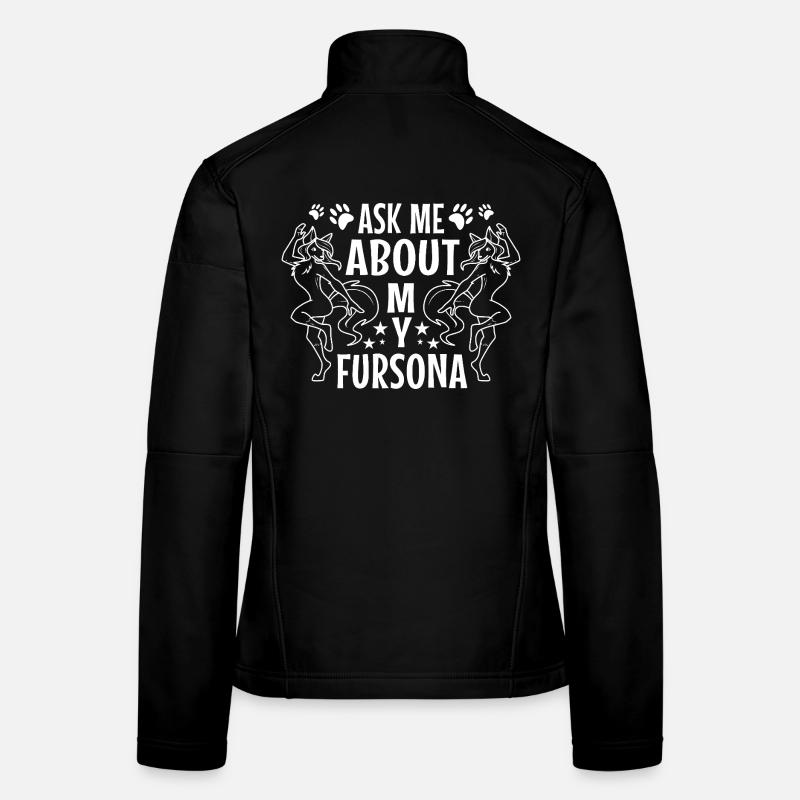Posez-moi des questions sur mon Fursona Veste en tissu softshell Femme