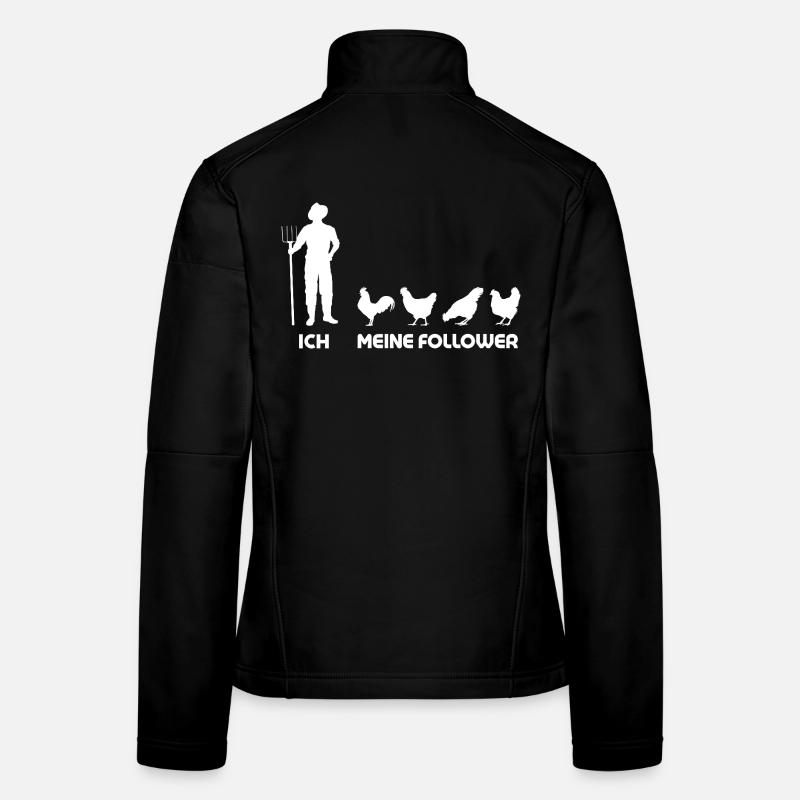 Moi Mes abonnés Éleveur de poulets Poulailler Veste en tissu softshell Femme
