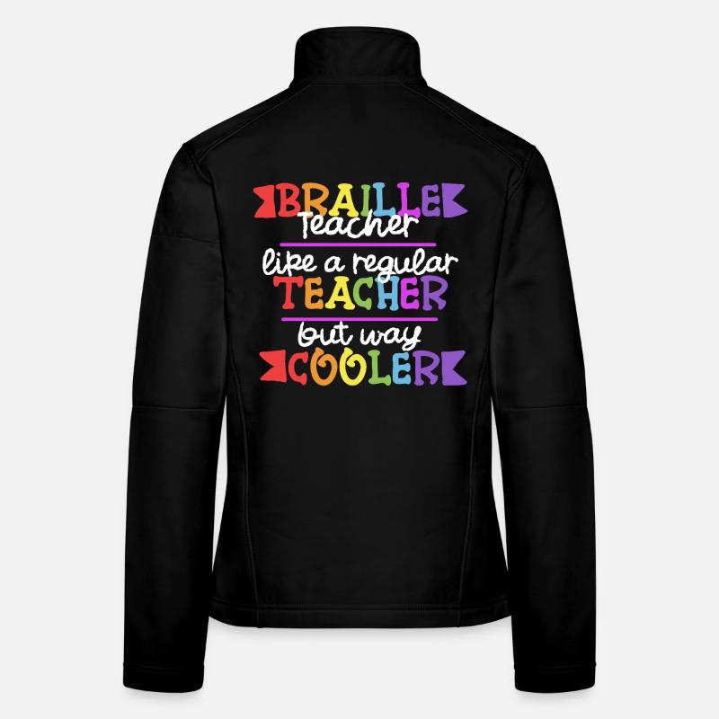 Professeur de Braille Braille Dotum Veste en tissu softshell Femme