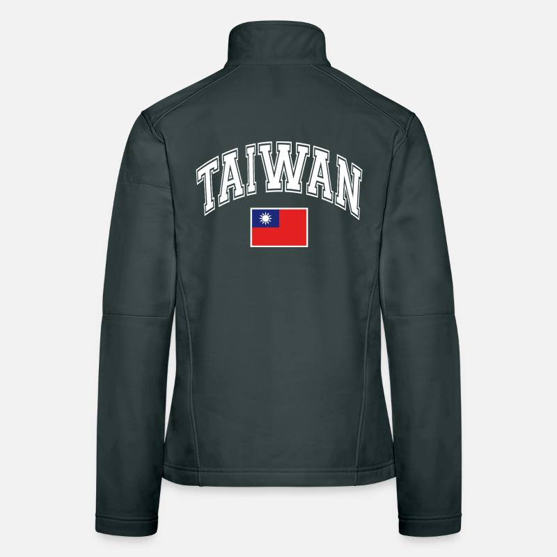 Drapeau de Taïwan Veste en tissu softshell Femme