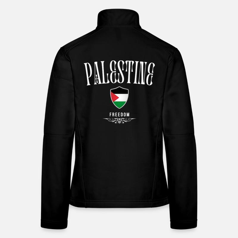Palestine, design minimaliste élégant Veste en tissu softshell Femme