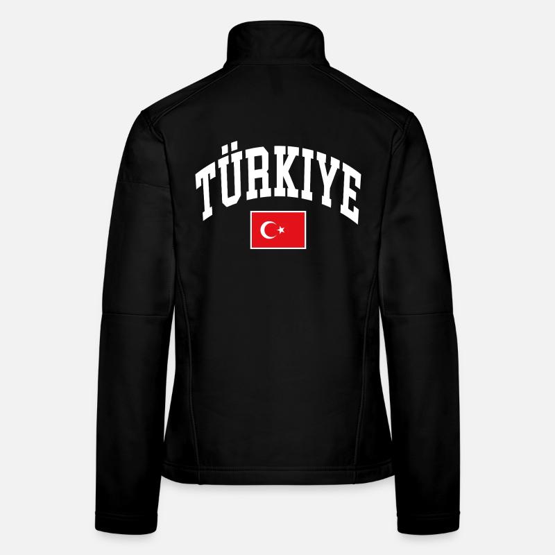 Drapeau de la Turquie Veste en tissu softshell Femme