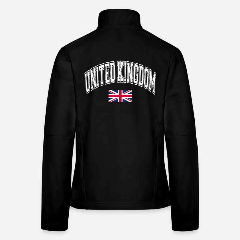 Drapeau du Royaume-Uni Veste en tissu softshell Femme