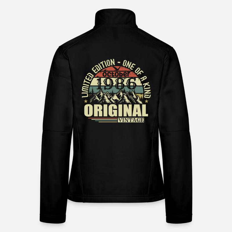 october 1986 - 39th birthday gift october Women's Softshell Jacket