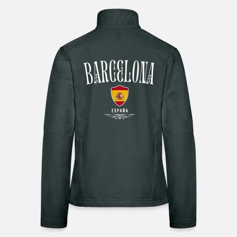 J’aime Barcelone, Barcelone Espagne Veste en tissu softshell Femme