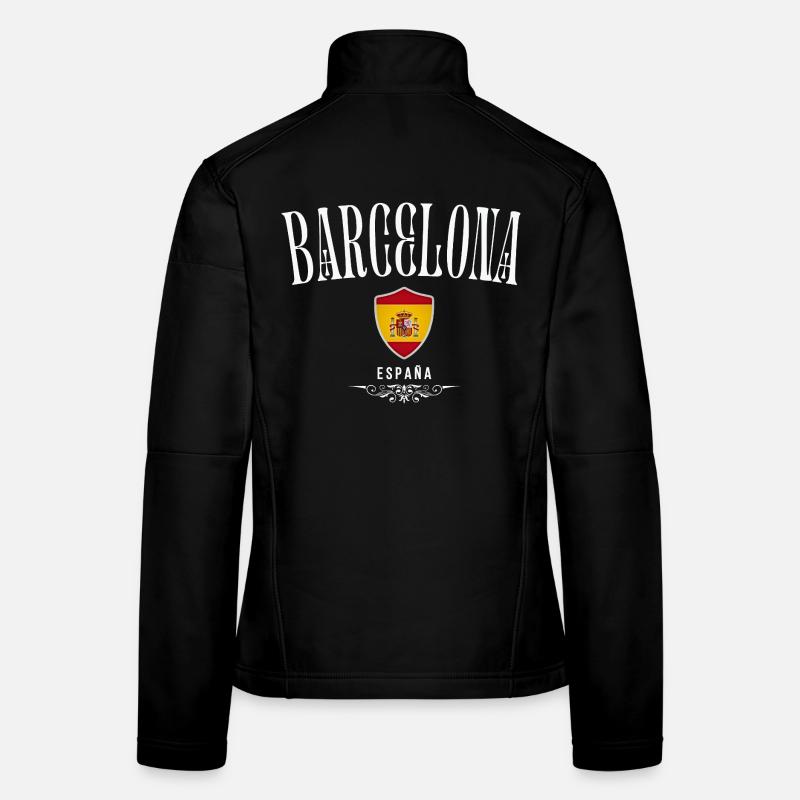 J’aime Barcelone, Barcelone Espagne Veste en tissu softshell Femme