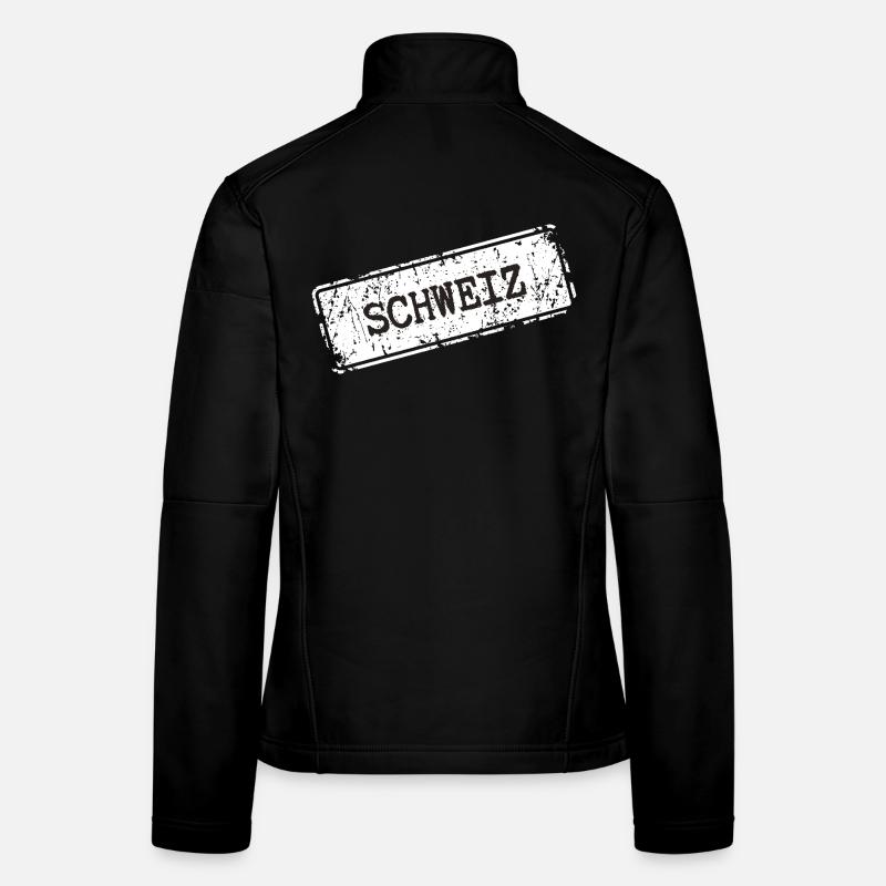 Schweiz Stempel Design Frauen Softshelljacke