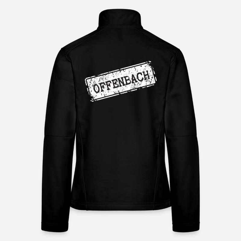 Retro Offenbach Design - Frauen Softshelljacke - Schwarz