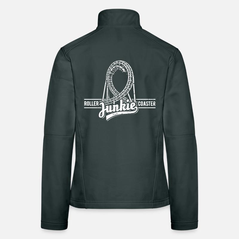 Rollercoaster Junkie - Roller Coaster - Looping Women's Softshell Jacket