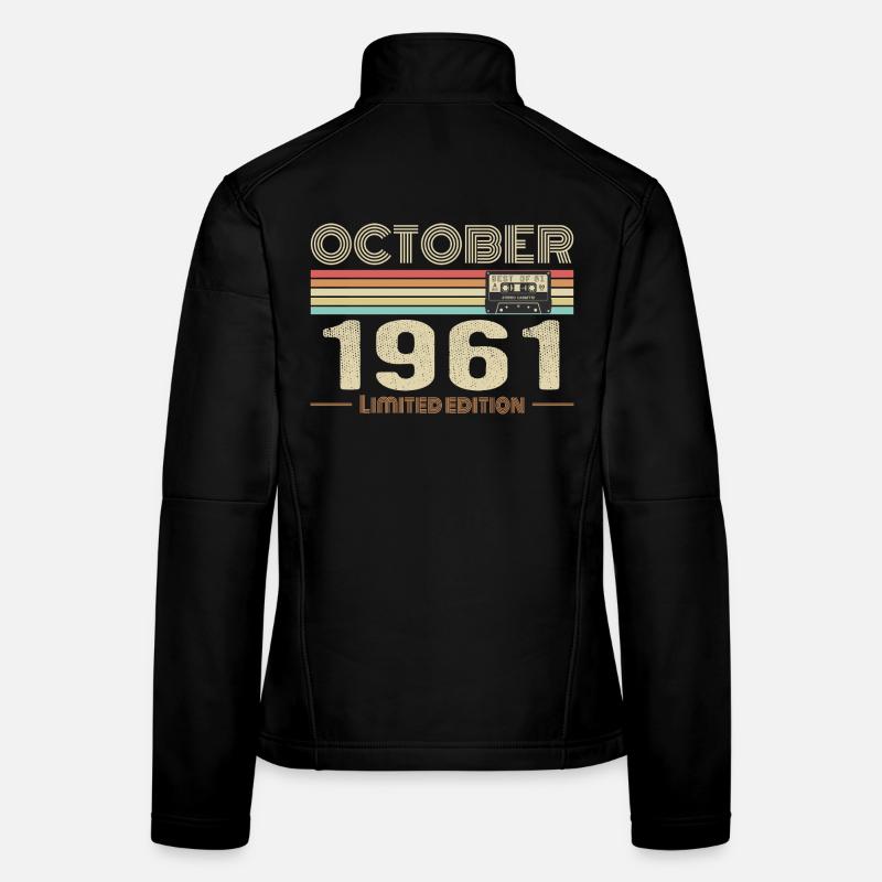 Anniversaire octobre 1961 - Birthday october 1961 Veste en tissu softshell Femme